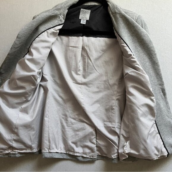 Paraphrase cotton blend gray blazer Sz M - Picture 5 of 10